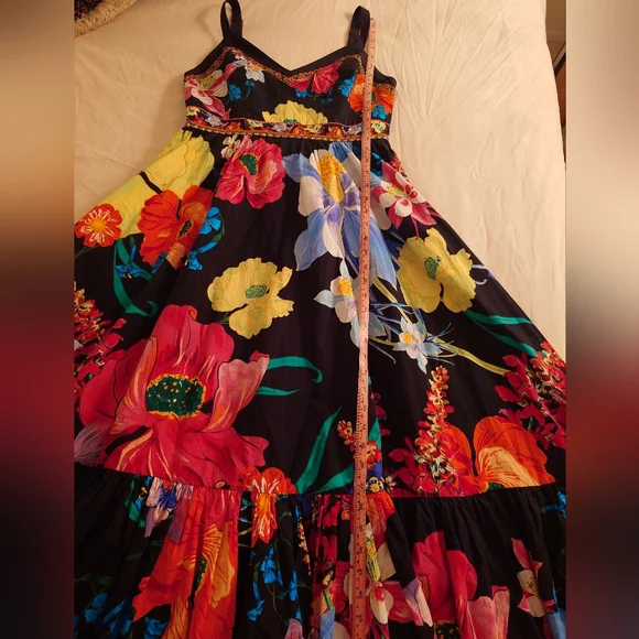 NWOT Stunning Camilla "Away With the Fairies" Floral Maxi Dress M Embellished - Picture 12 of 17